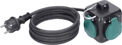 Solight verlengblok in kubusvorm IP44, 3 stopcontacten, 5 m