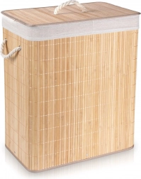 Opvouwbare bamboe wasmand 90 l Vilde, beige