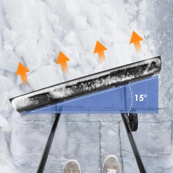 Handmatige sneeuwploeg op wielen 95 cm