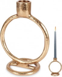 Aluminium gouden kandelaar 15 cm