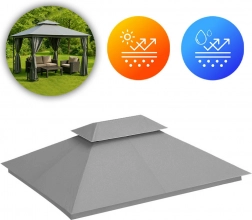 Vervangend dak voor tuinpaviljoen 3x4 m grijs MultiGarden
