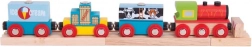 Bigjigs Rail vrachttrain met goederen en 3 rails