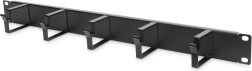 Horizontale kabelorganizer RING 19" 1U, zwart