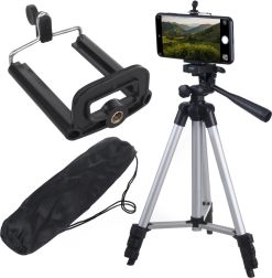 Universeel statief voor telefoon, camera en camcorder 105 cm (1/4" schroefdraad) met smartphonehouder