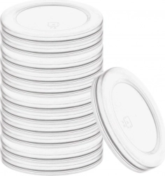 Plastic deksels voor yoghurtpotjes 5,5 cm – set van 12 stuks
