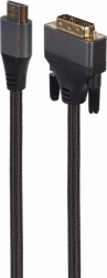 HDMI naar DVI-kabel met gevlochten 1.8m vergulde connectoren