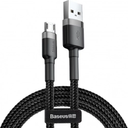 Baseus Cafule kabel USB-A naar Micro USB 1 m, 2,4 A, grijs-zwart
