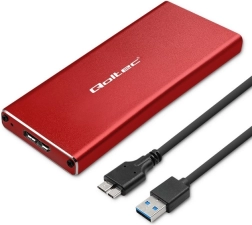 Behuizing voor M.2 SSD SATA NGFF – USB 3.0, rood