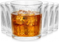 Geribbelde glazen 310 ml, set van 6 stuks Vilde