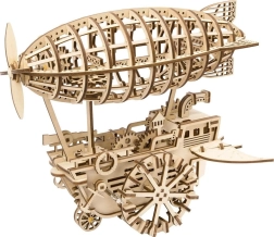 Houten mechanische puzzel steampunk luchtschip