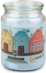 Geurkaars in glas PROVENCE dorpje 95 uur