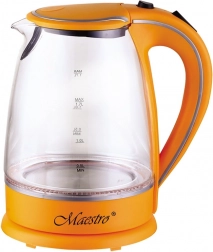 Elektrische waterkoker Maestro glas 1,7l oranje