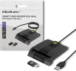 Qoltec USB-C smartcardlezer