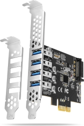 PCIe USB 3.2 Gen 1-controller met 4 poorten, UASP, Renesas-chipset, SATA-voeding