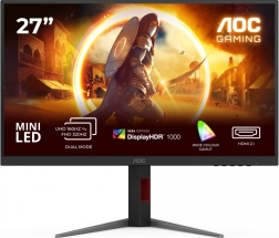 Gamingmonitor 27" AOC U27G4XM, 4K, 160 Hz, Fast IPS, Mini LED, HDMI, DisplayPort, pivot