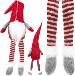 Zittende kabouter textiele decoratie 50 cm – Rood