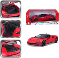 Metalen model BBURAGO FERRARI SF90 STRADALE 1:18 rood