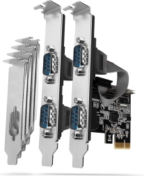 AXAGON PCIe-controller met 4× seriële RS-232-poort
