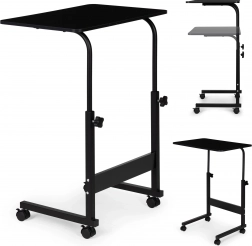 Rijdend tafeltje voor laptop zwart
