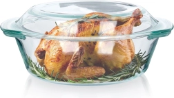 Glazen hittebestendige ovenschalen met deksel 2 l + 750 ml Vilde