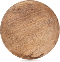 Houten serveerschaal van mangohout 25 cm