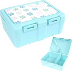 Lunchbox met 2 vakken en spork, 1 l