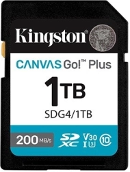 Sd-kaart 1 tb kingston canvas go! plus 200 mb/s c10 u3 v30