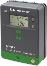MPPT-zonnelaadregelaar 40A 12V/24V met LCD, Bluetooth en 2× USB voor GEL en LiFePO4