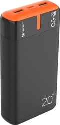 Powerbank tracer energen 20000 mAh met pd en qc 3.0, zwart‑oranje
