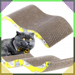 Kartonnen krabplank voor katten, golf met liggedeelte, eco