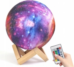 Nachtlamp maan 15 cm, 16 kleuren met afstandsbediening