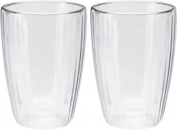 Thermo glazen met dubbele wand voor koffie en thee 350 ml, 2 stuks