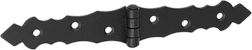 Franse decoratieve scharnier 200 × 34 × 2 mm, zwart