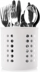 Witte afdruip- en houder voor keukenhulpmiddelen