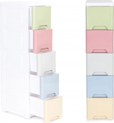 Kinderrek met 5 uittrekbare laden op wieltjes ModernHome