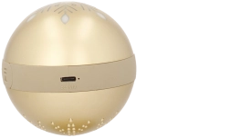 Kerstboomdecoratie met Bluetooth-speaker goud 8,5 × 8,5 × 9,5 cm - 1 stuk