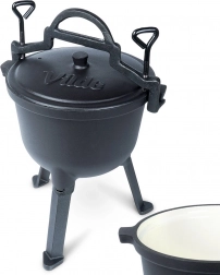 Geëmailleerde gietijzeren ketel op pootjes met deksel CAST LINE 4 l