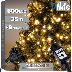 Vilde kerstlichtsnoer 500 LED, warm wit, 33,5 m, IP44, voor binnen en buiten