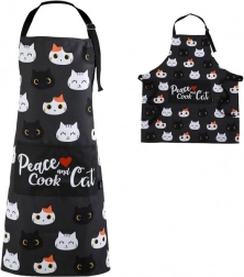 Schort in koker met kittensmotief