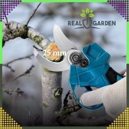 Elektrische accu-takkenschaar voor takken en struiken met twee batterijen