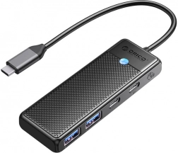 Orico 4-in-1 USB-hub USB‑A 3.0 x2 + USB‑C 3.0 + USB‑C PD 100 W