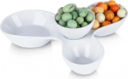 Keramische snackschaal wit 26 × 22 × 6,5 cm