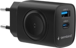 Gembird USB‑oplader 20 W met USB‑C PD en USB‑A QC 3.0 – zwart