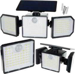 IZOXIS zonne-wandlamp 167 LED 500 lm met afstandsbediening en bewegingssensor