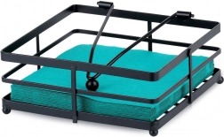 metalen servettenhouder Misty 18 × 18 cm, zwart