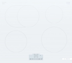 Witte inductiekookplaat