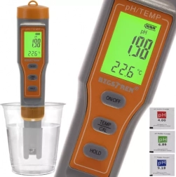 Elektronische pH-meter met ATC en thermometer 4-in-1