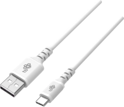 Siliconen USB–USB‑C kabel 1 m wit met QUICK CHARGE-ondersteuning