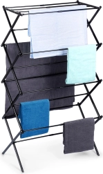 Metalen verticale uitschuifbare droogrek voor wasgoed 43–75 × 37,5 × 139 cm VILDE