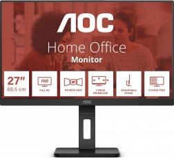 Monitor 27" IPS AOC met HDMI en DP, Pivot, Luidsprekers